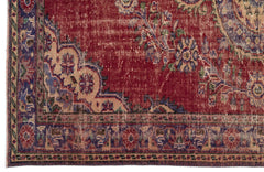 Atina Red Classic Wool Handmade Area Rug 6'2" x 9'0"