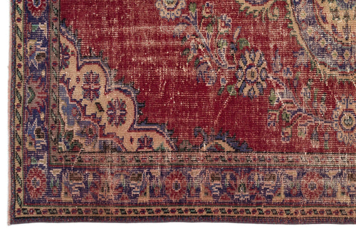 Atina Red Classic Wool Handmade Area Rug 6'2" x 9'0"