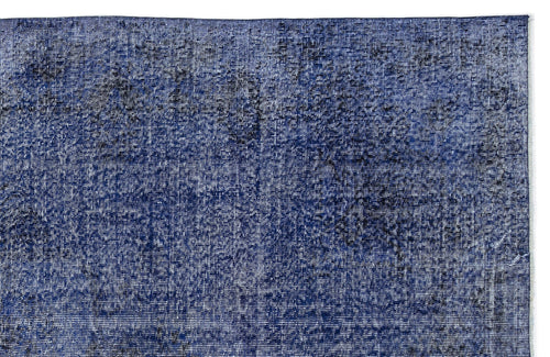 Atina Blue Vintage Wool Handmade Area Rug 6'3" x 9'11"
