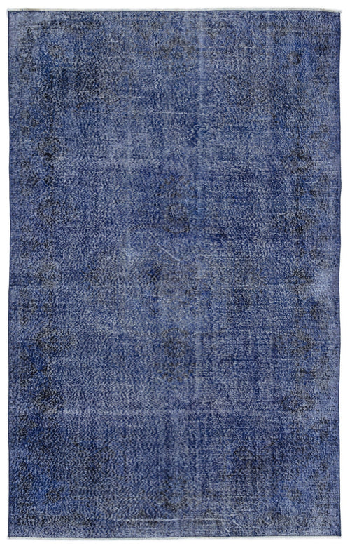 Atina Blue Vintage Wool Handmade Area Rug 6'3" x 9'11"
