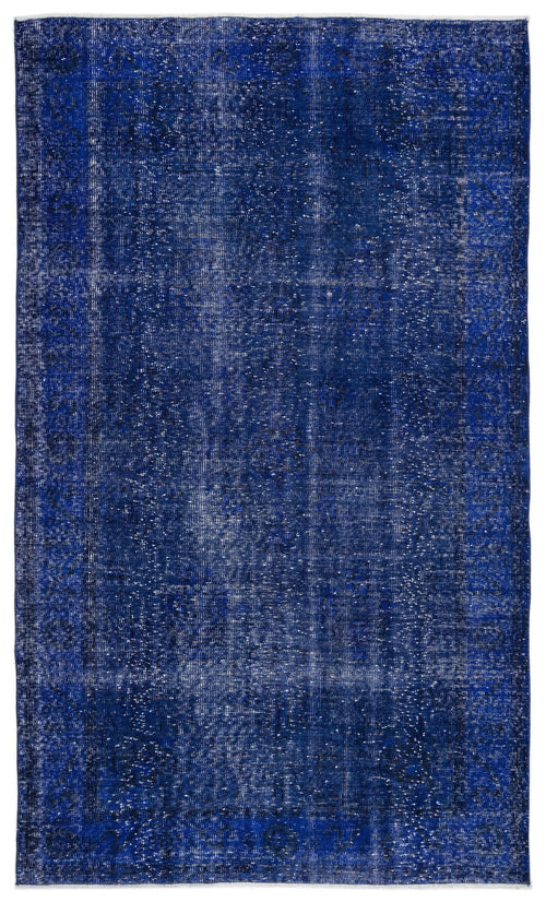 Atina Blue Vintage Wool Handmade Area Rug 6'2" x 10'5"
