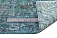 Atina Turquoise Vintage Wool Handmade Area Rug 3'10" x 6'9"