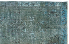 Atina Turquoise Vintage Wool Handmade Area Rug 3'10" x 6'9"