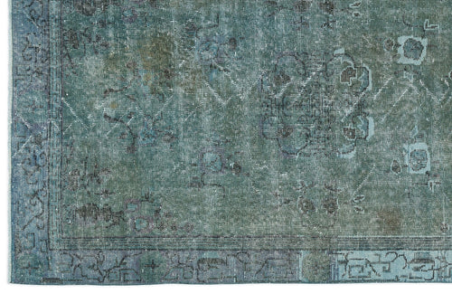 Atina Turquoise Vintage Wool Handmade Area Rug 3'10" x 6'9"