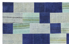 Teselya 1046 Multy Patchwork Wool Handmade Area Rug 5'3" x 7'7"