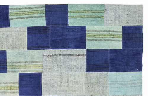 Teselya 1046 Multy Patchwork Wool Handmade Area Rug 5'3" x 7'7"