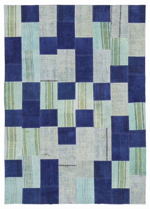 Teselya 1046 Multy Patchwork Wool Handmade Area Rug 5'3" x 7'7"