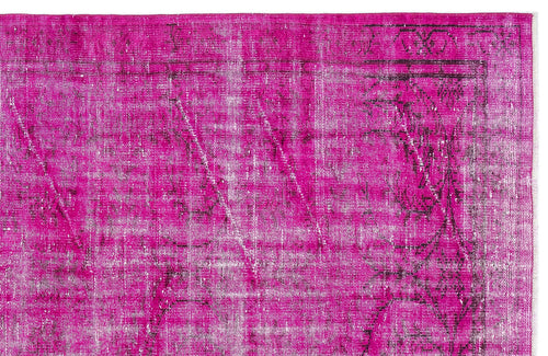 Atina Pink Vintage Wool Handmade Area Rug 5'0" x 8'3"