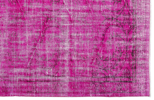 Atina Pink Vintage Wool Handmade Area Rug 5'0" x 8'3"