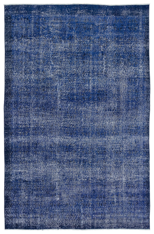 Atina Blue Vintage Wool Handmade Area Rug 6'2" x 9'8"