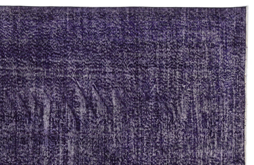 Atina Purple Vintage Wool Handmade Area Rug 5'6" x 8'6"
