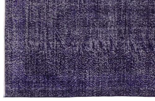 Atina Purple Vintage Wool Handmade Area Rug 5'6" x 8'6"