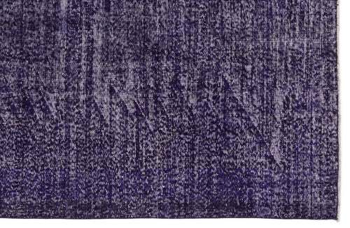 Atina Purple Vintage Wool Handmade Area Rug 5'6" x 8'6"