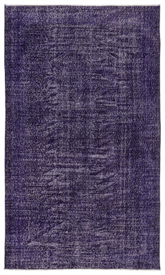 Atina Purple Vintage Wool Handmade Area Rug 5'6" x 8'6"