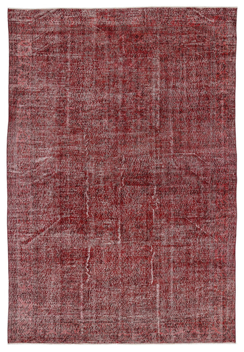 Atina Red Vintage Wool Handmade Area Rug 7'1" x 10'4"