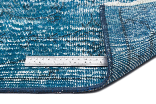 Atina Turquoise Vintage Wool Handmade Area Rug 5'7" x 8'5"