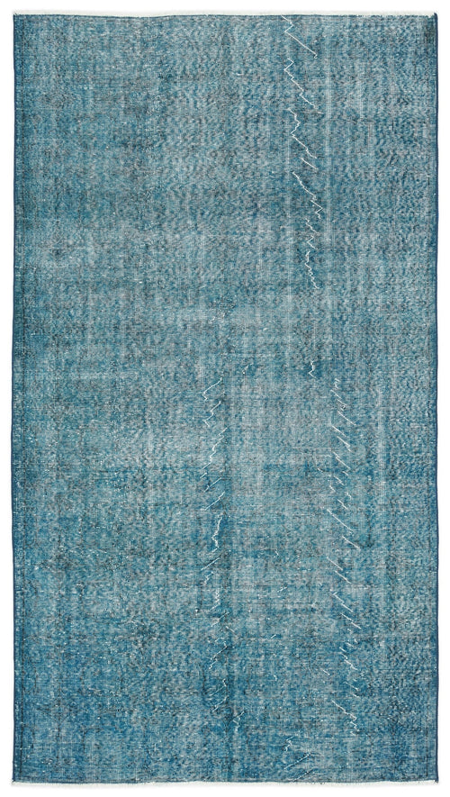 Atina Turquoise Vintage Wool Handmade Area Rug 5'7" x 8'5"
