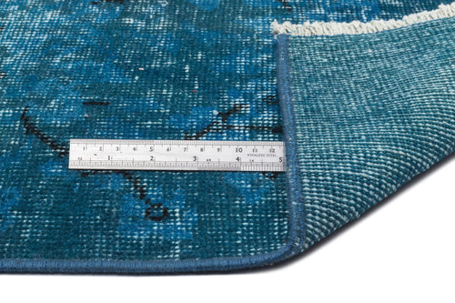 Atina Turquoise Vintage Wool Handmade Area Rug 5'8" x 8'10"