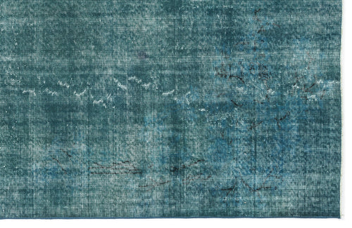 Atina Turquoise Vintage Wool Handmade Area Rug 5'8" x 8'10"
