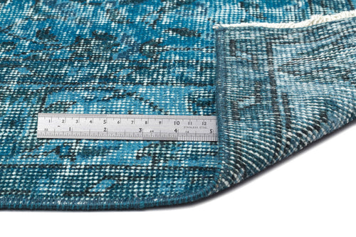 Atina Turquoise Vintage Wool Handmade Area Rug 5'3" x 8'9"