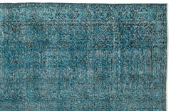 Atina Turquoise Vintage Wool Handmade Area Rug 5'3" x 8'9"