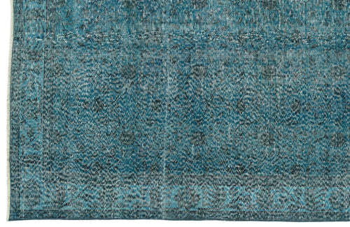 Atina Turquoise Vintage Wool Handmade Area Rug 5'3" x 8'9"