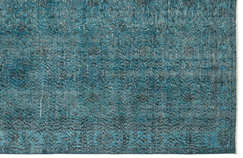 Atina Turquoise Vintage Wool Handmade Area Rug 5'3" x 8'9"