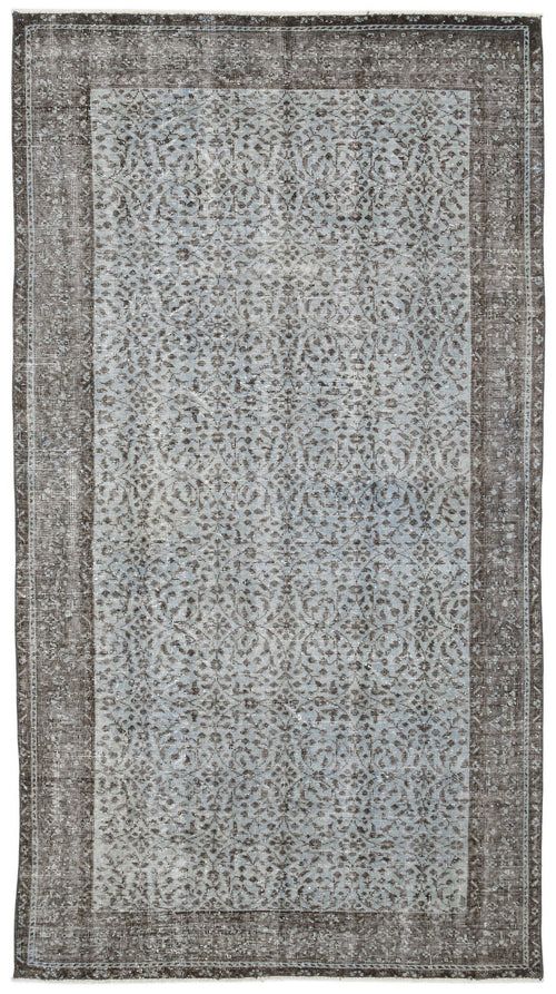 Atina Blue Vintage Wool Handmade Area Rug 3'5" x 12'10"