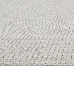 Grey Striped Area Rug - Machine Made Rug with 7 mm Pile Height & Overlock Edge