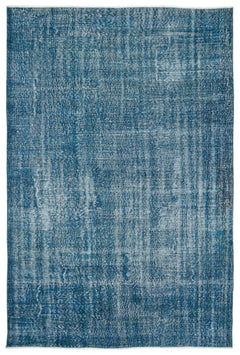 Atina Turquoise Vintage Wool Handmade Area Rug 6'7" x 9'10"