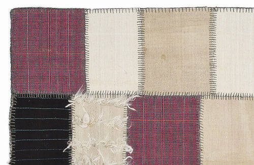 Teselya 1065 Multy Patchwork Wool Handmade Area Rug 5'3" x 7'7"