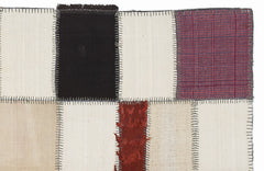 Teselya 1065 Multy Patchwork Wool Handmade Area Rug 5'3" x 7'7"