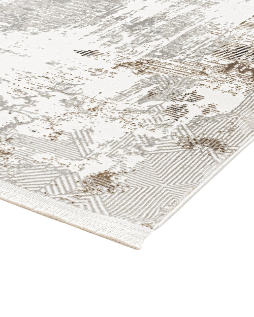 Microfiber Area Rug – Luxess Beige Frame Machine Made Rug With Cotton Base