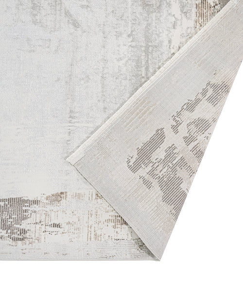 Microfiber Area Rug – Luxess Beige Frame Machine Made Rug With Cotton Base