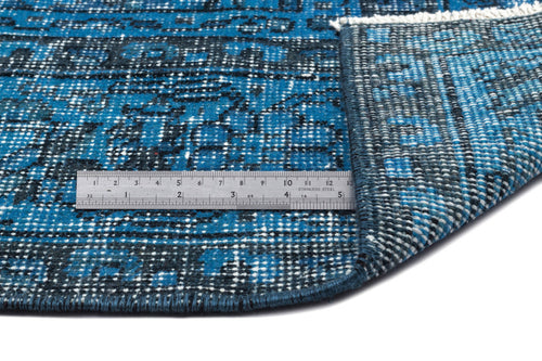 Atina Turquoise Vintage Wool Handmade Area Rug 6'5" x 10'4"