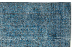 Atina Turquoise Vintage Wool Handmade Area Rug 6'5" x 10'4"
