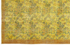 Atina Yellow Vintage Wool Handmade Area Rug 3'8" x 6'8"