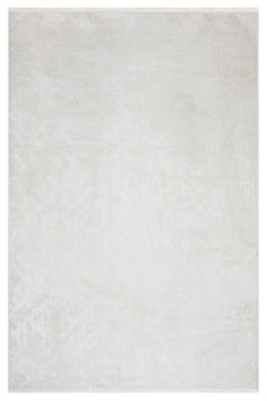 Cream Geometric Rug – Machine Made Area Rug with 8 mm Pile Height & Overlock Edge