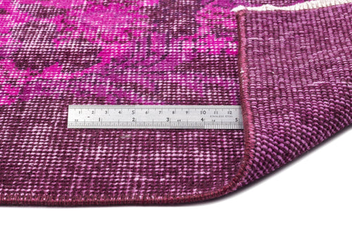 Atina Pink Vintage Wool Handmade Area Rug 4'6" x 12'6"