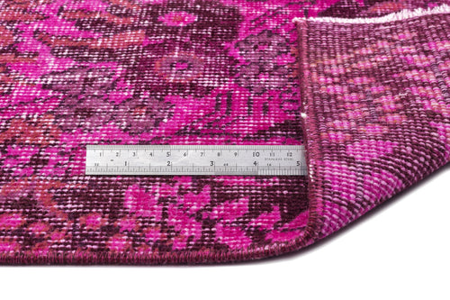 Atina Pink Vintage Wool Handmade Area Rug 6'0" x 9'7"