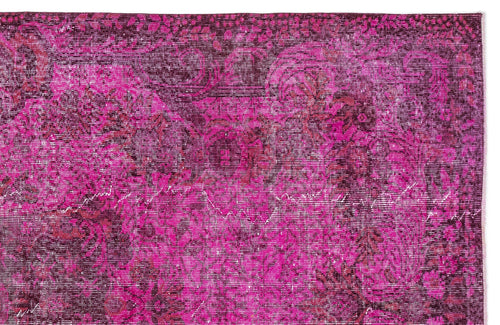 Atina Pink Vintage Wool Handmade Area Rug 6'0" x 9'7"