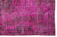Atina Pink Vintage Wool Handmade Area Rug 6'0" x 9'7"