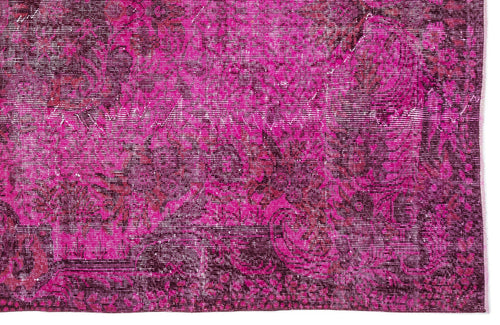 Atina Pink Vintage Wool Handmade Area Rug 6'0" x 9'7"
