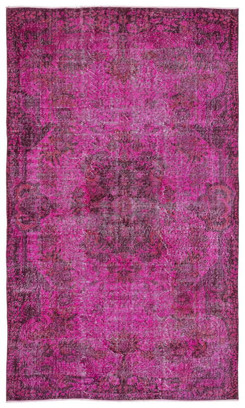 Atina Pink Vintage Wool Handmade Area Rug 6'0" x 9'7"