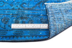 Atina Turquoise Vintage Wool Handmade Area Rug 4'8" x 7'10"