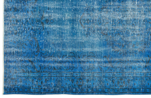 Atina Turquoise Vintage Wool Handmade Area Rug 4'8" x 7'10"