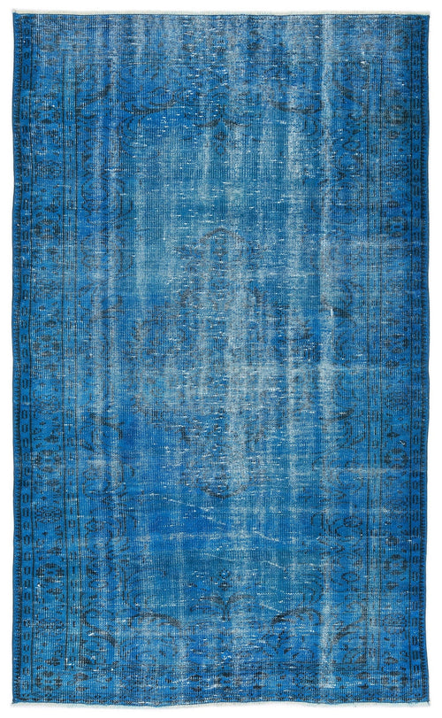 Atina Turquoise Vintage Wool Handmade Area Rug 4'8" x 7'10"