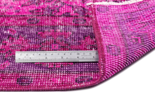 Atina Pink Vintage Wool Handmade Area Rug 6'2" x 9'10"