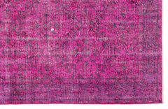 Atina Pink Vintage Wool Handmade Area Rug 6'2" x 9'10"