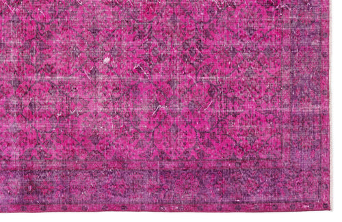 Atina Pink Vintage Wool Handmade Area Rug 6'2" x 9'10"